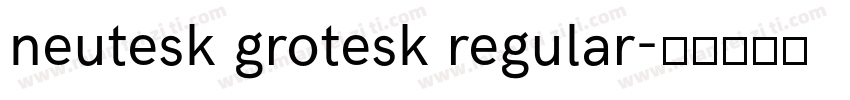 neutesk grotesk regular字体转换